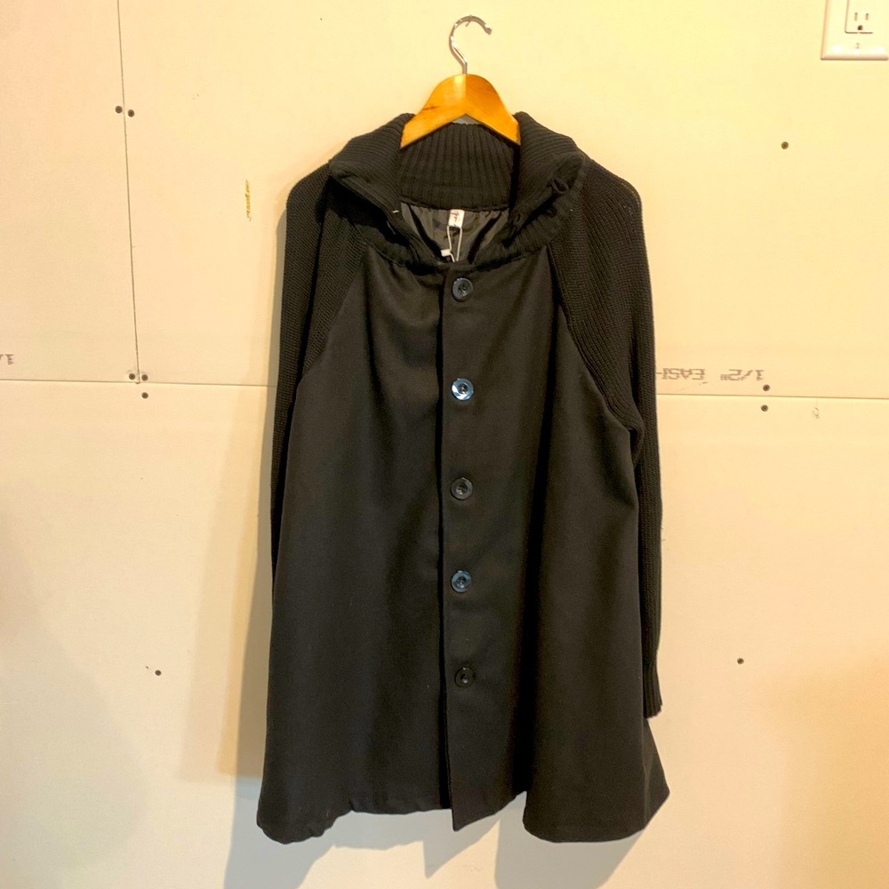 Black A-line sweater/jacket